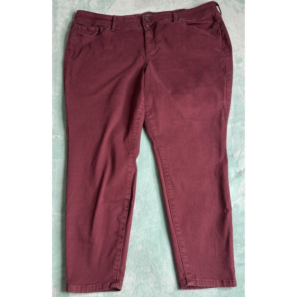 TORRID Womens 24R Jegging Super Soft Feel the Fit Jeans Size Burgundy